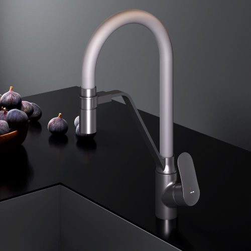 Смеситель для кухни Am.Pm Like F8007825 на мойку черный/серый