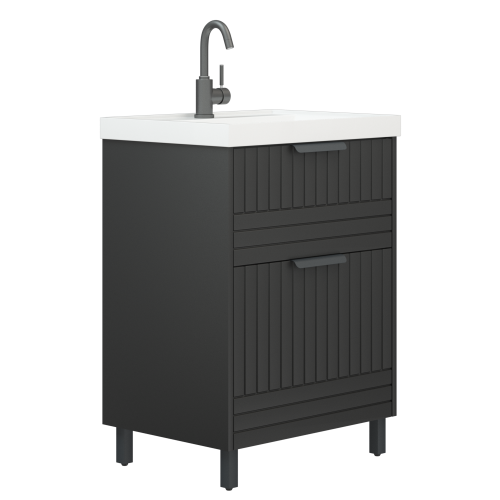 Тумба под раковину Corozo Терра SD-00001324 60х40 напольная цвет серый - фото 5