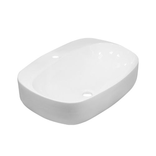 Раковина из сантехнического фарфора Melana 320327-805 60х40 накладная цвет белый 1 отверстие под смеситель - фото 3