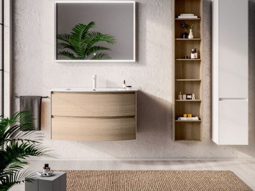 Тумба под раковину Berloni Bagno WARBS2CKD4C 1428 100х50 подвесная цвет бежевый