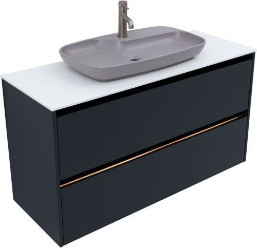 Тумба под раковину Allen Brau Activity 1.34007.AM 120х50 подвесная цвет черный - фото 5