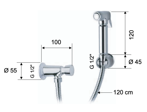 Гигиенический душ Remer Tempor 332TEL хром - фото 2