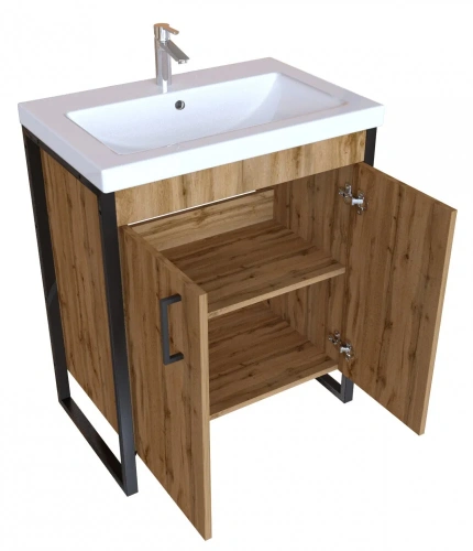 Тумба под раковину 1MarKa Grunge Loft Ц0000008499 70х40 цвет коричневый - фото 2