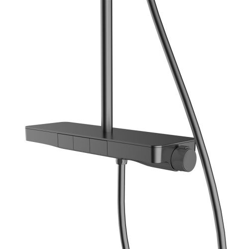 Душевая стойка Vincea Inspire VSFS-3I12TGM настенная цвет вороненая сталь с термостатом - фото 3