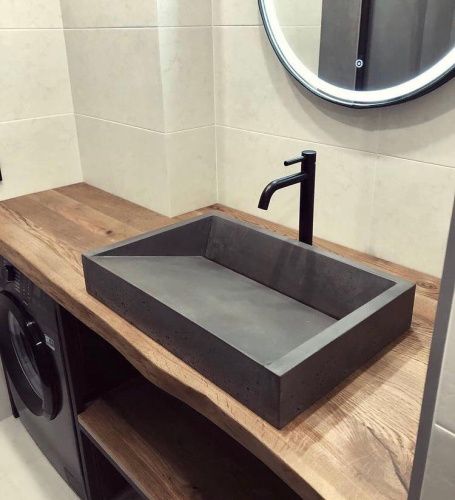 Раковина из искусственного камня Uperwood Mariana 291020217 60х40 накладная цвет серый - фото 2