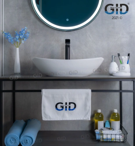 Раковина керамическая Gid Creativo 51177 60х40 накладная цвет белый без отверстий под смеситель - фото 3