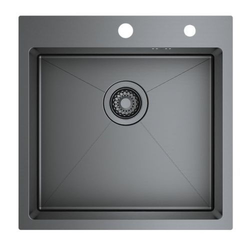 Кухонная мойка Raglo R700 R700.5050.09 50х50 цвет серый поверхность матовая - фото 2