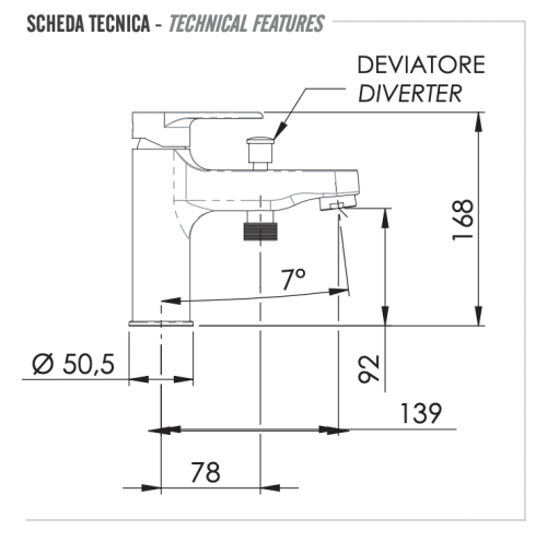 Смеситель Remer Winner W04 на борт ванны хром - фото 2