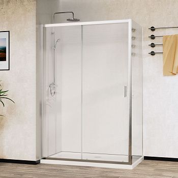 Душевой уголок Vincea City VSR-5CT9011CL 110х90 стекло прозрачное профиль хром без поддона