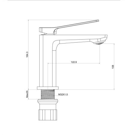 Смеситель Tokito YOKOHAMA TOK-YOK-1011 на раковину хром