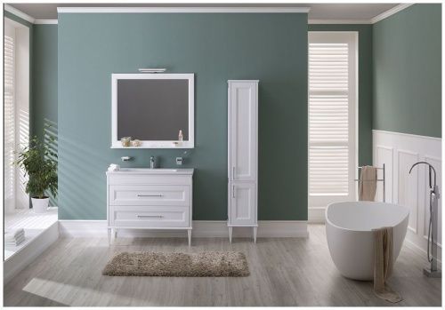 Шкаф-пенал Aquanet Бостон М 00209680 40х170 напольный цвет белый - фото 5