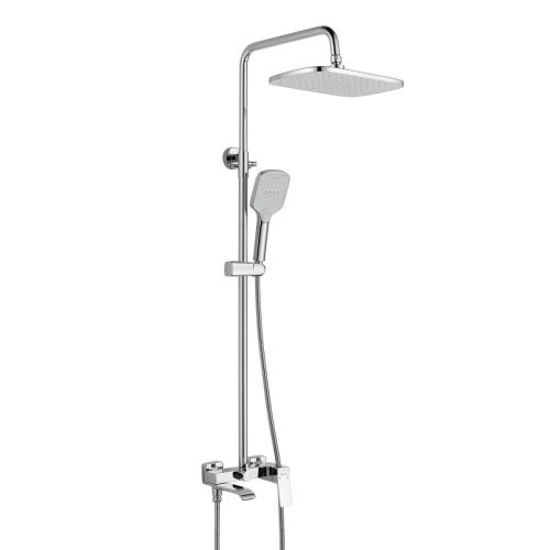 Душевая стойка Shevanik S4036 настенная цвет хром - фото 2