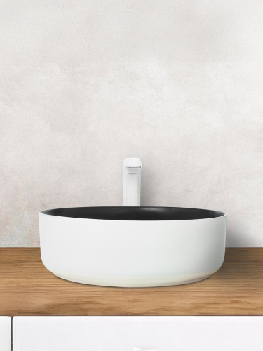 Раковина из сантехнического фаянса WeltWasser WW SK 10000004523 40 см накладная цвет белый/черный без отверстий под смеситель - фото 3