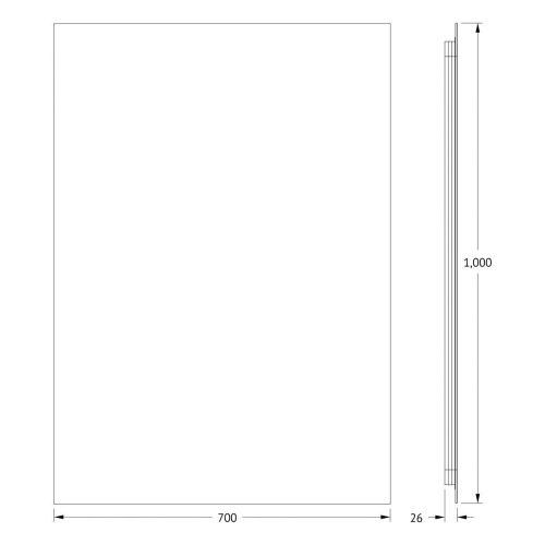 Зеркало с подсветкой Defesto GLOW DF 2519 70х100 подвесное - фото 2