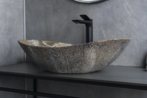 Раковина керамическая Gid Lago 54477 60х40 накладная цвет многоцветный без отверстий под смеситель - фото 2