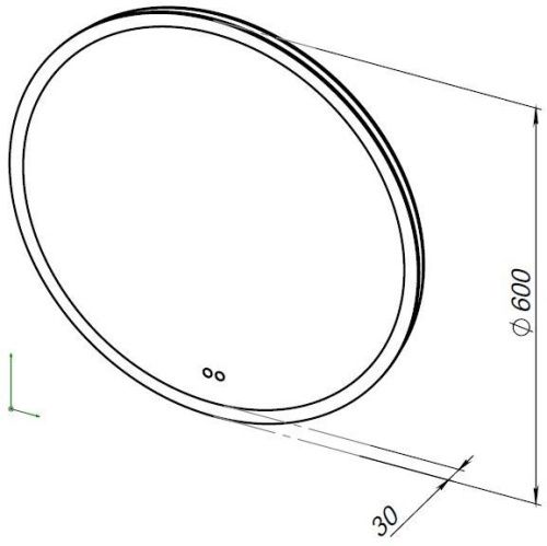 Зеркало с подсветкой Aquanet Арт 00336635 60х60 подвесное - фото 2