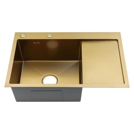 Кухонная мойка Fmark FSC6550C-L 65х50 цвет золото поверхность матовая