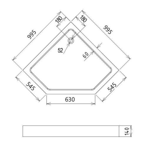Душевой поддон акриловый Gemy ST11T 100х100 белый с ножками и каркасом - фото 2