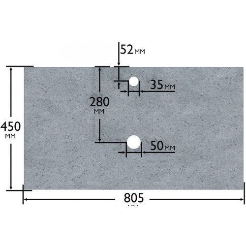 Столешница СанТа 900151 80х50 подвесная цвет серый - фото 4