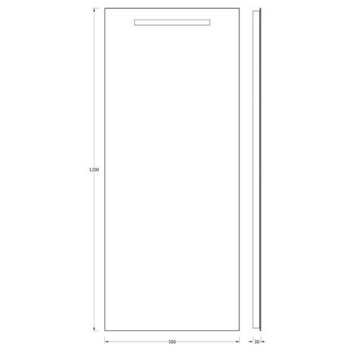 Зеркало Evoform Lumline BY 2011 50х120 подвесное - фото 2