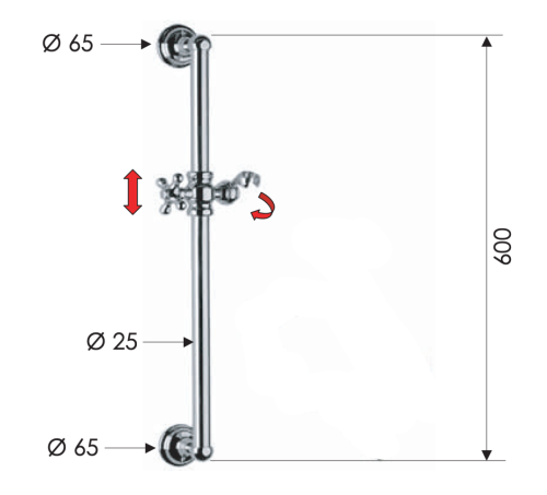Душевая штанга Remer 317L цвет хром - фото 2