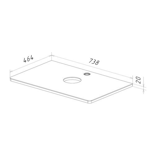 Столешница LeMark Miano LM06M80S 70х50 накладная - фото 3