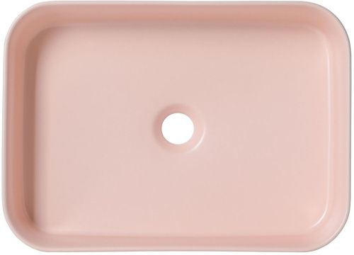 Раковина керамическая Allen Brau Fantasy 4.11021.SM 50х40 накладная цвет розовый без отверстий под смеситель - фото 3
