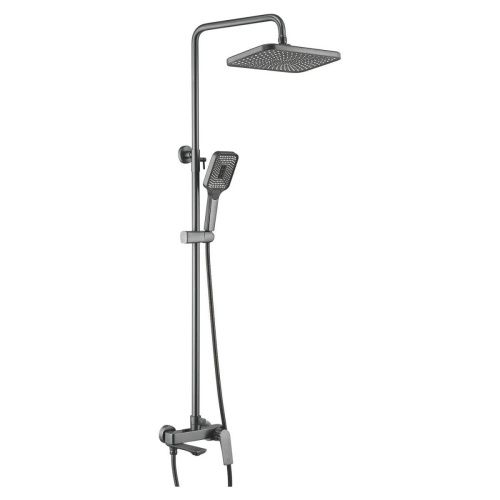 Душевая стойка Shevanik S9136T настенная цвет оружейная сталь - фото 2