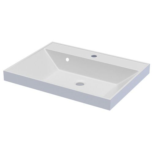 Раковина из искусственного камня Uperwood Classic 291020335 60х50 полувстраиваемая цвет белый - фото 3