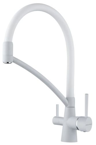 Смеситель для кухни Paulmark SIEGEN Si213111-WH на мойку белый