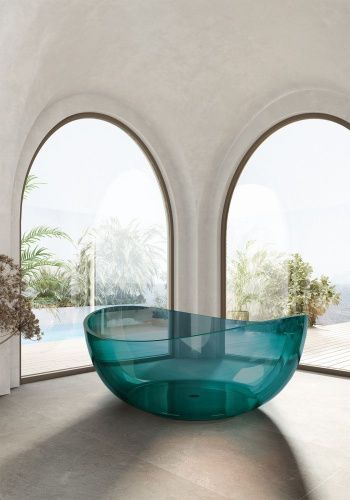 Ванна из полиэфирной смолы Abber Kristall AT9705Aquamarin 150х150 отдельностоящая круглая - фото 4