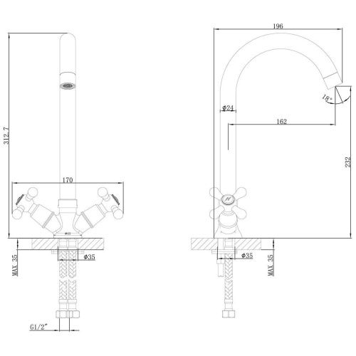 Смеситель для кухни LeMark Promotion LM6045C на мойку хром - фото 2