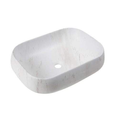 Раковина из сантехнического фарфора Cerutti SPA CR0086 MMW1 60х40 накладная цвет белый без отверстий под смеситель - фото 5