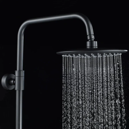 Душевая стойка Shevanik S8736H настенная цвет черный