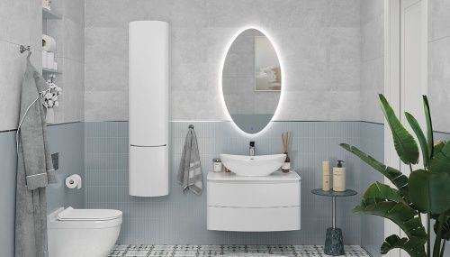 Тумба под раковину Velvex LUNA tp.LUN.80.2Y 80х50 подвесная цвет белый - фото 5