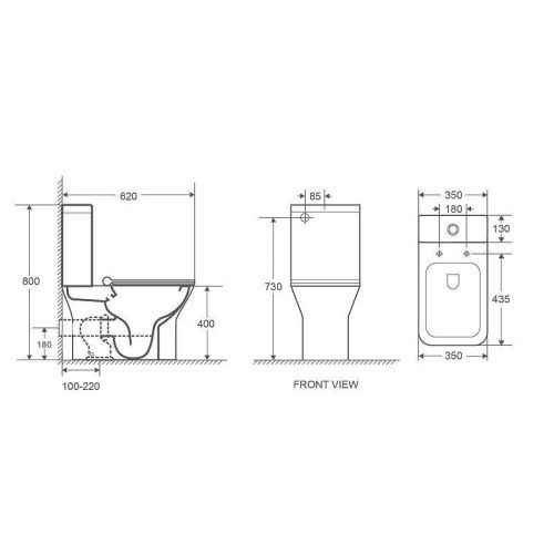 Унитаз напольный с бачком WeltWasser WW ZINNBACH 001 GL-WT (10000009967) белый с сиденьем микролифт безободковый душевой смыв - фото 2