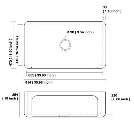 Кухонная мойка Kerasan Hanna Glasse 542201 90х45 цвет белый поверхность глянцевая