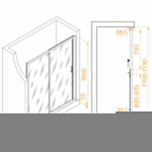 Душевая дверь RGW Passage 350801617-11 170х195 стекло прозрачное профиль хром - фото 3