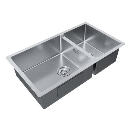 Кухонная мойка Paulmark ALLER 78/2S UNI PM527844-BS 45х40 цвет серый поверхность брашированная