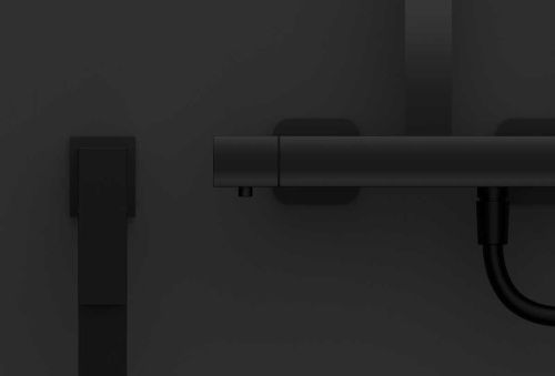 Душевая стойка Vincea Next VSFS-1N0TMB настенная цвет черный с термостатом - фото 3