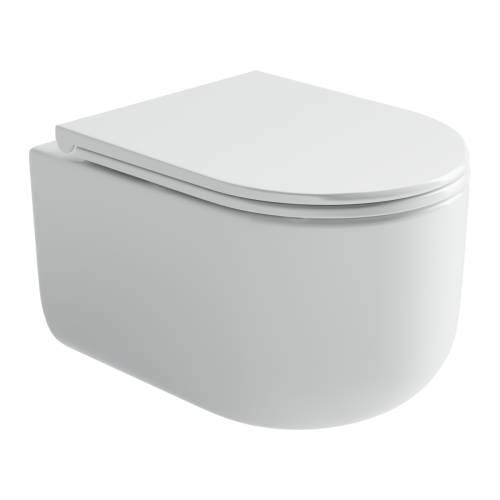 Унитаз подвесной Ceramica Nova ULMA CN4006 белый с сиденьем микролифт безободковый душевой смыв - фото 2