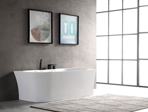 Ванна акриловая Abber AB9335-1.7 R 170х80 пристенная асимметричная с каркасом - фото 3