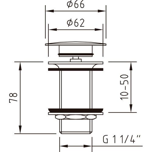 Донный клапан Clever VELA 97395 хром - фото 2