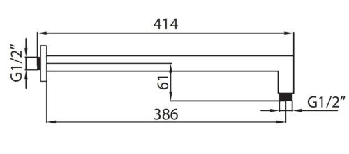 Держатель верхнего душа Creavit A14 - фото 2