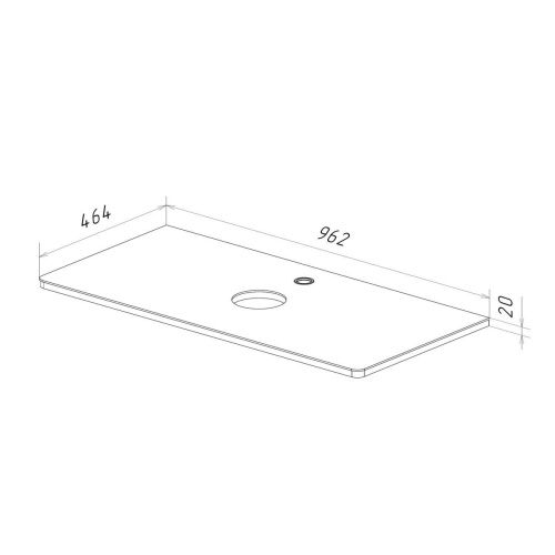 Столешница LeMark Olivia LM08OL100S 100х50 накладная - фото 3