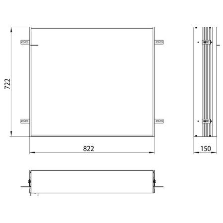 Встраиваемая рама для зеркального шкафа Emco Asis 9497 000 11