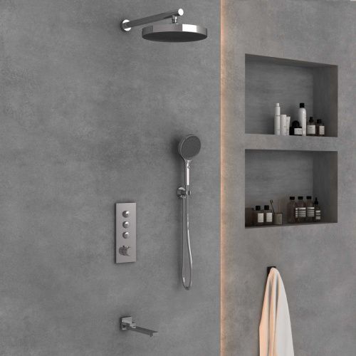 Душевая система Vincea VSFW-433TI2CH встраиваемая в стену цвет хром с термостатом