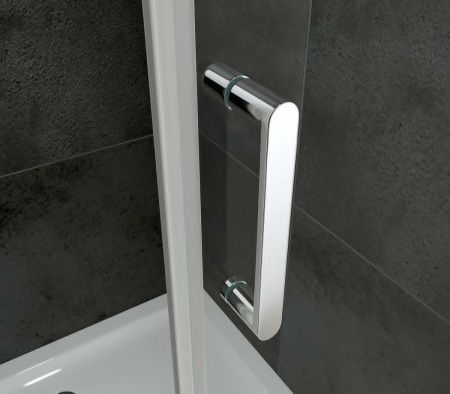 Душевая дверь Abber Sonnenstrand AG04130S 130х195 стекло прозрачное профиль хром