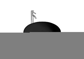 Раковина из сантехнического фарфора Aquatek ЕВРОПА AQ5558-MB 40х40 накладная цвет черный без отверстий под смеситель