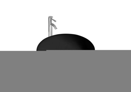 Раковина из сантехнического фарфора Aquatek ЕВРОПА AQ5558-MB 40х40 накладная цвет черный без отверстий под смеситель